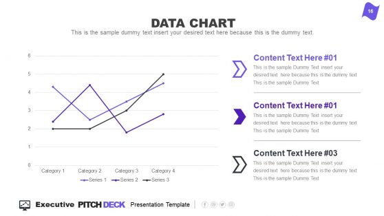Executive Pitch Deck Data Driven Reports PPT
