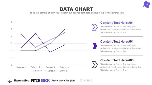 Executive Pitch Deck Data Chart Slide