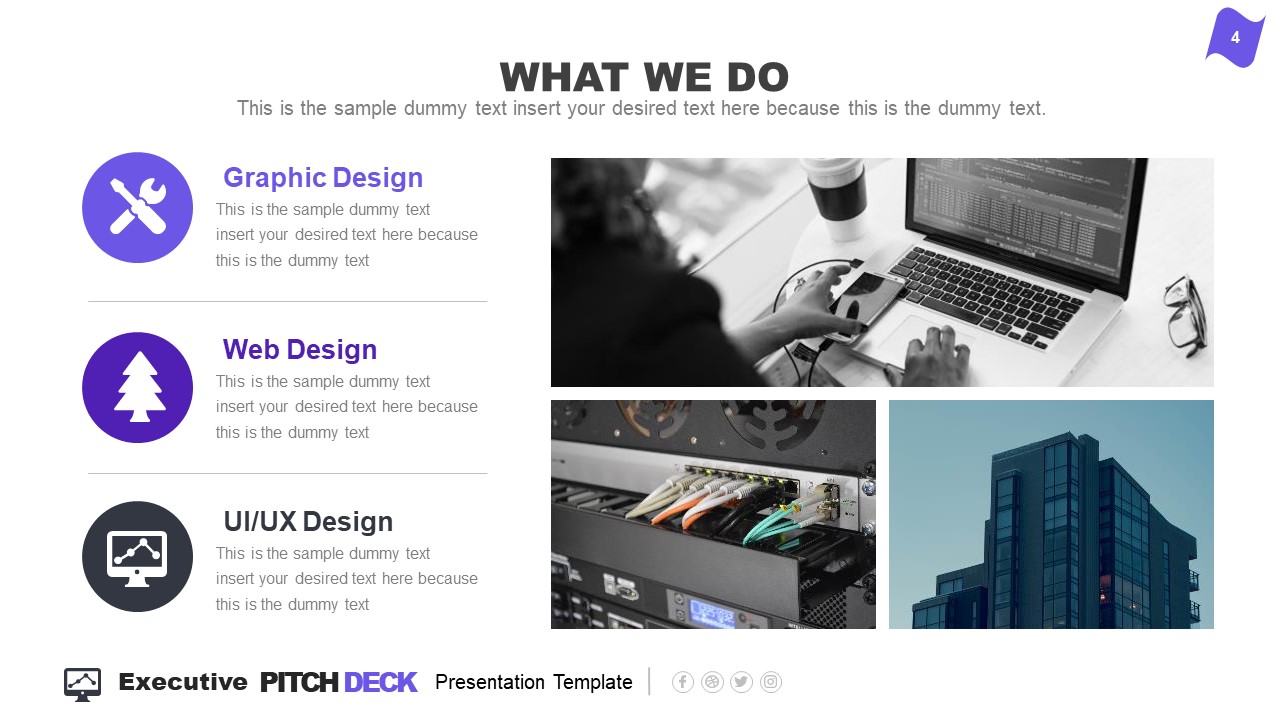 Executive Pitch Deck PowerPoint Template SlideModel