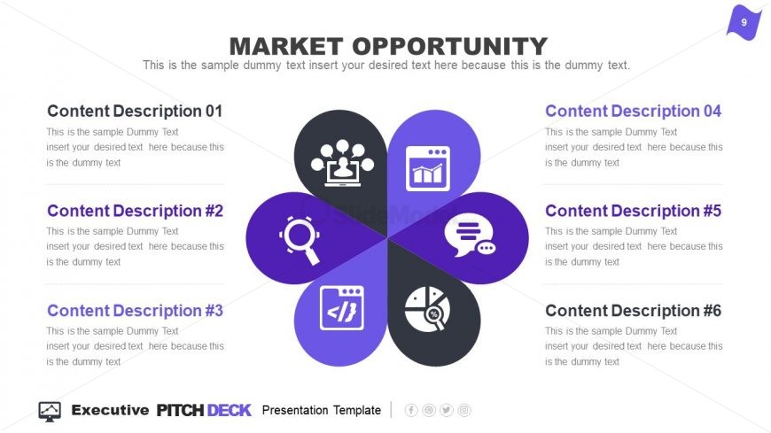 Slide of 6 Steps Marketing Opportunity 