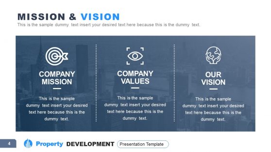 PowerPoint Mission and Vision Real Estate