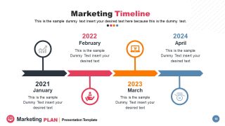 Chevron Horizontal Timeline Template 