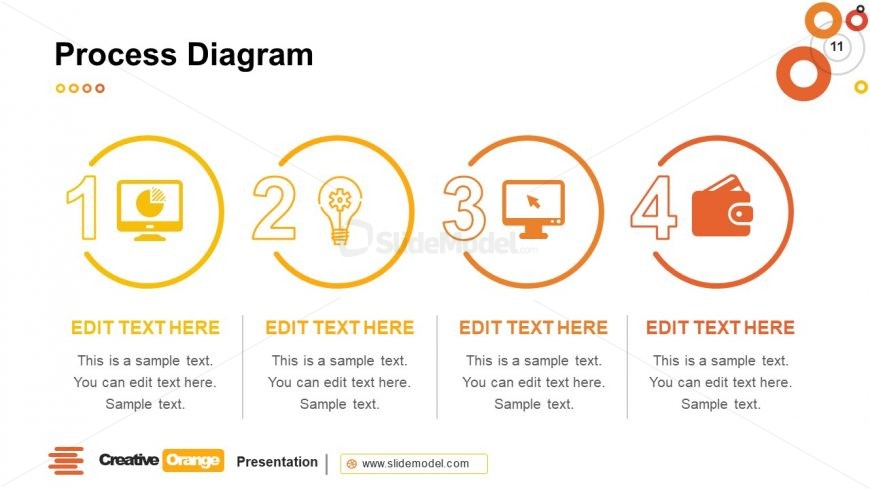 PowerPoint Infographics 4 Steps Diagram 