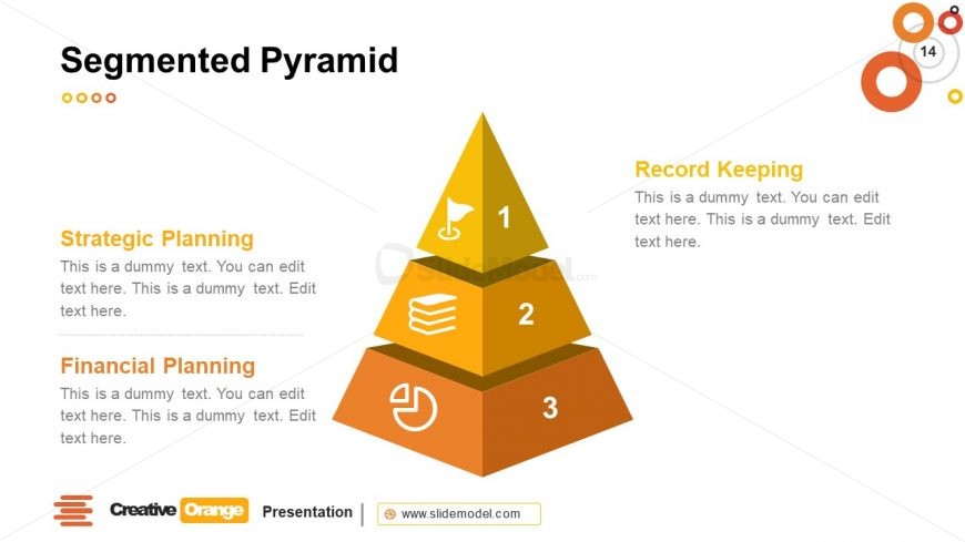 3D Style Pyramid Diagram Template 