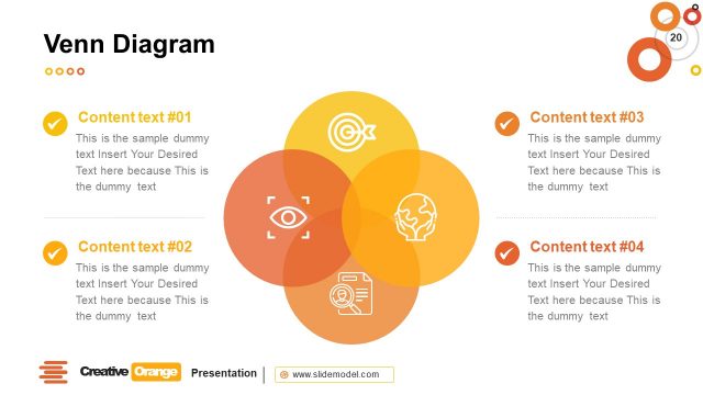 4 Steps Venn Diagram PowerPoint
