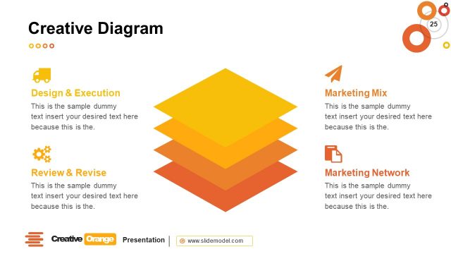 Creative Staked Diagram PowerPoint