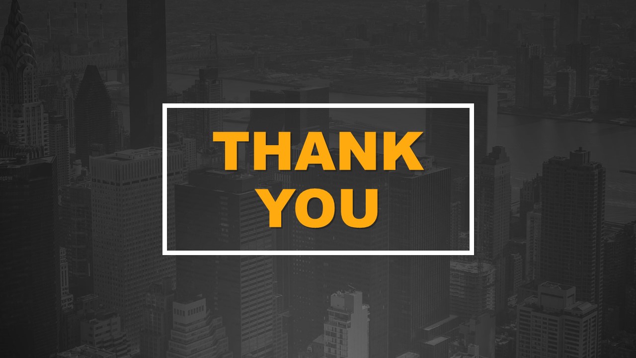 PowerPoint Orange Thank you Slide - SlideModel