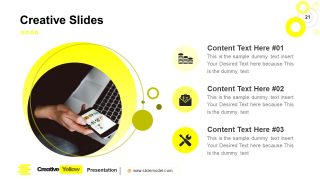 PowerPoint Content Slide Yellow Theme