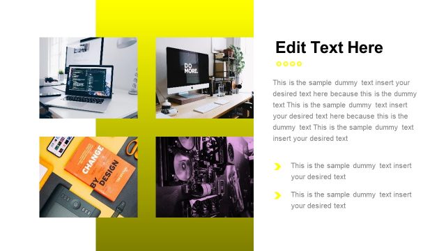 Gallery PowerPoint Creative Yellow Template