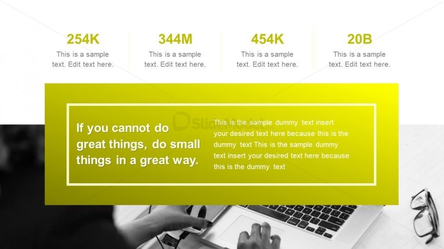 PowerPoint Success Slide Yellow Theme