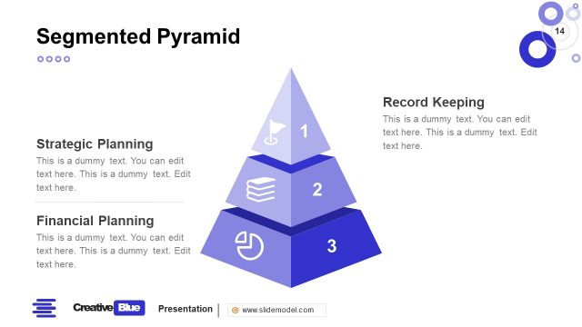 Creative Blue PowerPoint Pyramid Slide