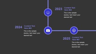 Vertical Timeline PowerPoint Business PowerPoint Blue