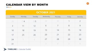PPT Slide October Calendar 2021