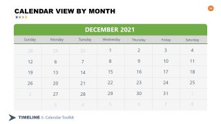PPT Slide December Calendar 2021