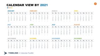 2021 Calendar Side PPT Template