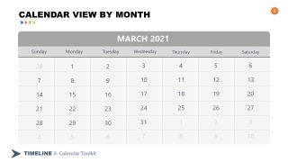 PPT Slide March Calendar 2021
