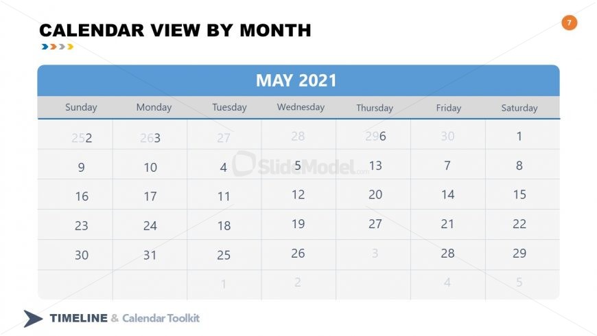 PPT Slide May Calendar 2021