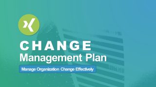 Cover Slide of Change Management Plan 