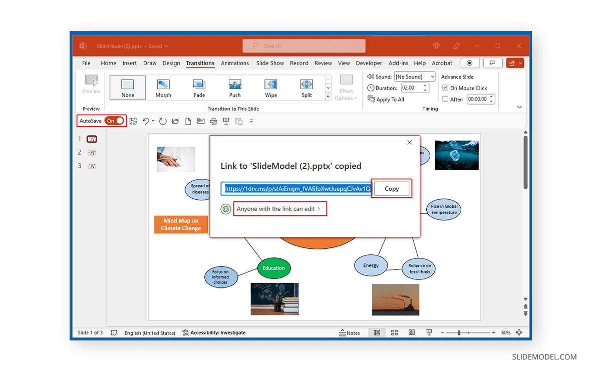 OneDrive link for mind map slide