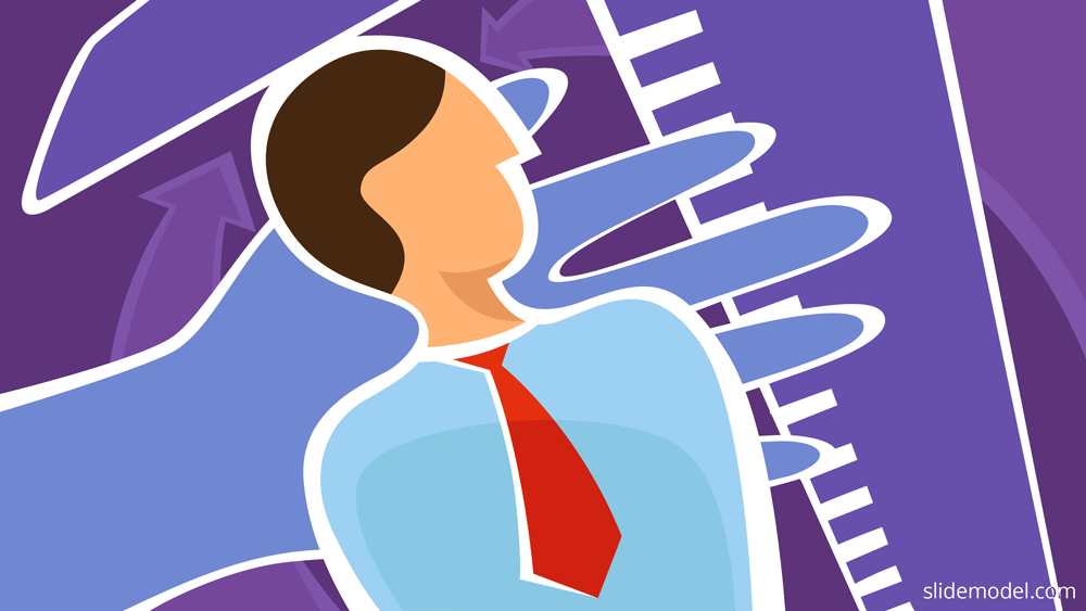 Feedback employee 360 degree illustration image by SlideModel