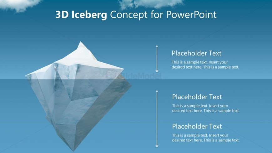 PPT Background 3D Object Iceberg Metaphor