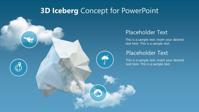 Free PPT Background 3D Object Iceberg Metaphor