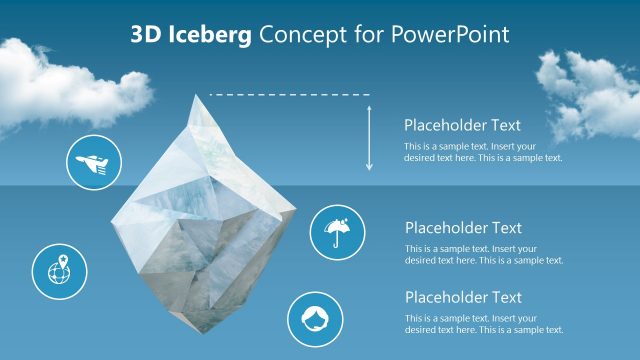 3D Animated Object Featuring Iceberg Metaphor
