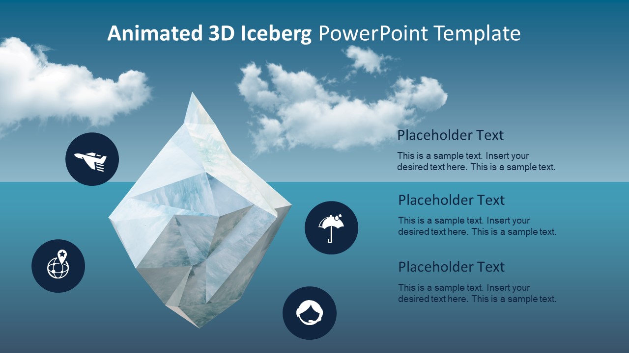 Animated 3D Iceberg PowerPoint Template - SlideModel