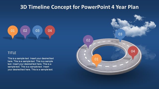 Animated 3D Timeline Concept for PowerPoint