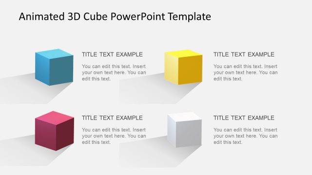 Presentation Template 4 Step Cube