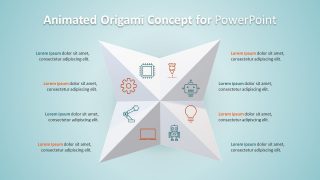 8 Step PowerPoint Diagram Origami