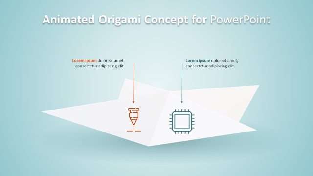 3D Animated Origami Concept PowerPoint Template
