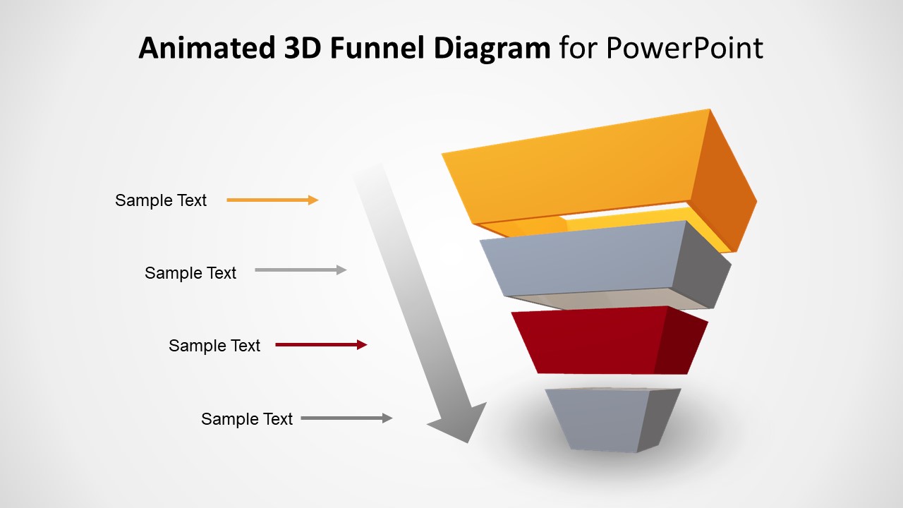 Editable PowerPoint Funnel Style Pyramid