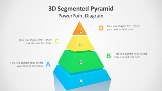 4 Layers 3D Horizontal Segmented Pyramid