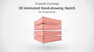 3D Animated 4 Level Structure for PowerPoint