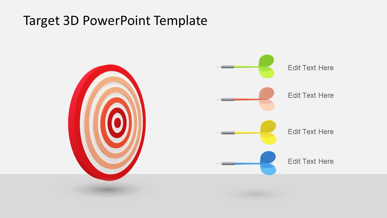 Animated 3D Target PowerPoint Template - SlideModel