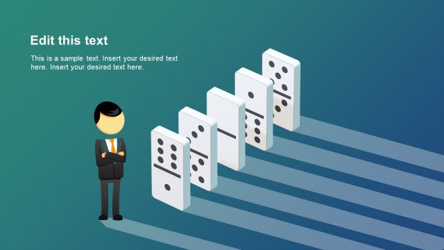 Isometric Domino Effect PowerPoint