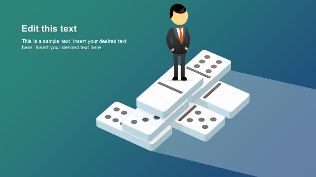 PowerPoint Businessman and Domino Tiles