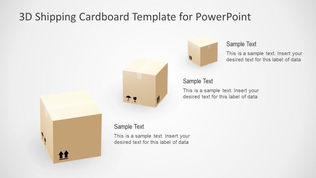 3 Step PowerPoint 3D Cardboard