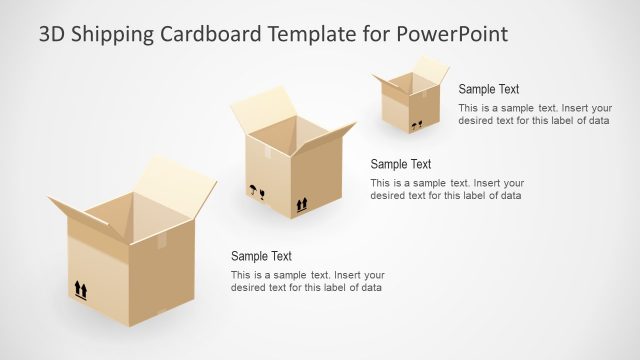 Shipping 3D Cardboard Boxes PPT