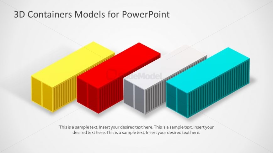Animated Container 3D Model PPT