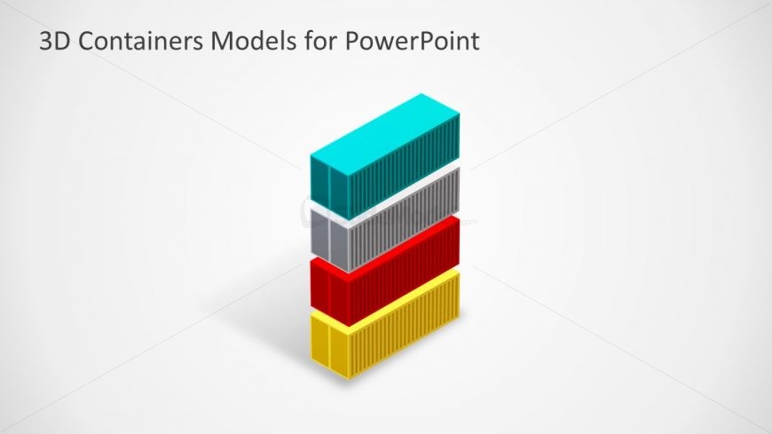 PPT 4 Containers 3D Models 