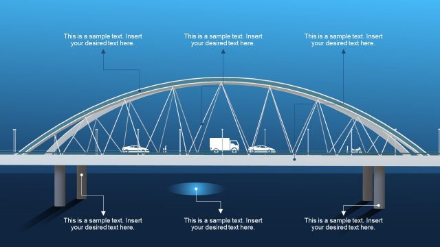 3D PowerPoint Template of Bridge