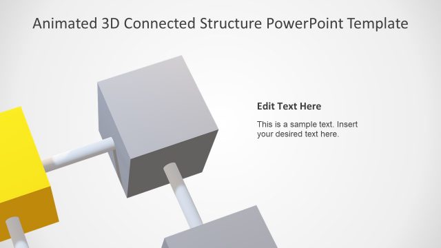 Connected 3D Cubes in PPT Diagram