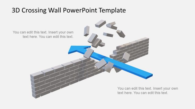 Animated 3D Crossing Wall Concept PowerPoint Template