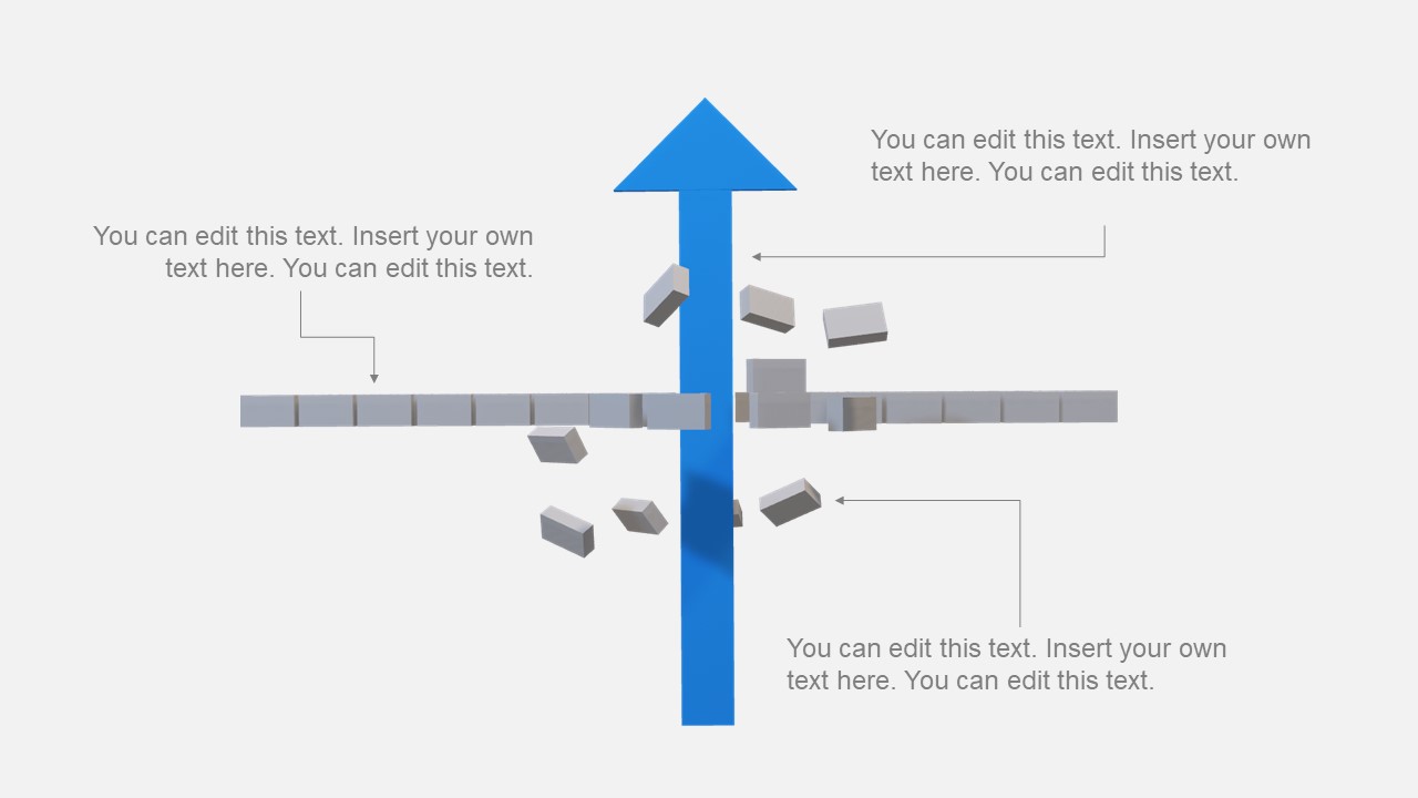 Animated 3D Crossing Wall Concept PowerPoint Template - SlideModel