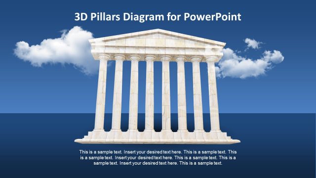 Animated 3D 8-Pillar Diagram for PowerPoint