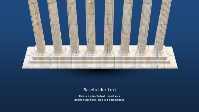 Animated 3D 8-Pillar Diagram PPT Template
