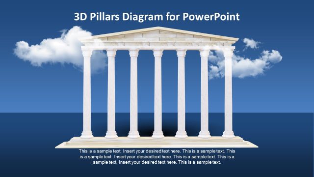 Animated 3D 7-Pillar Diagram for PowerPoint