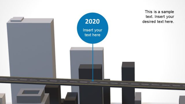 Timeline Template City Map 3D City